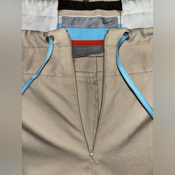 Nike khaki sweatpants with blue and white stripes - Picture 6 of 6